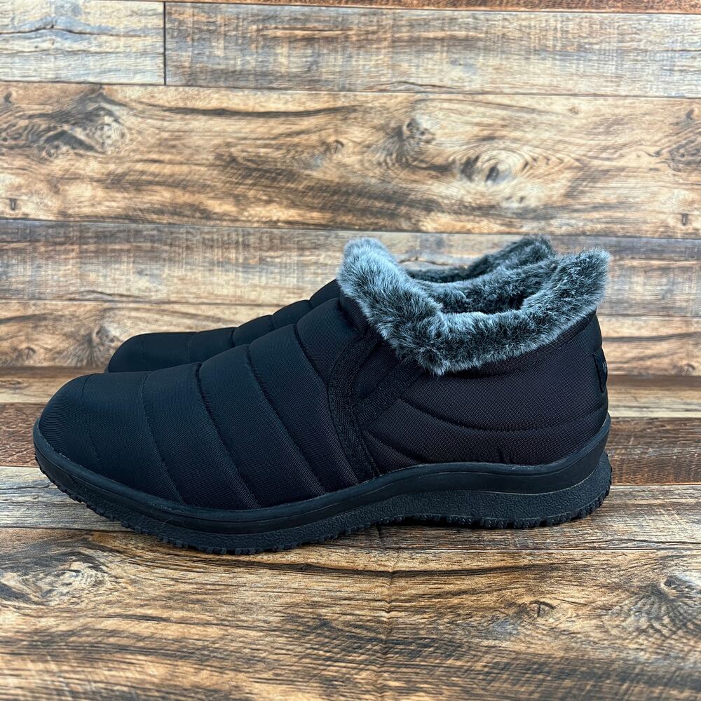 Minnetonka Timpson Tulsa Faux Fur Lined Slip On Shoes Women's 10 Winter Cozy